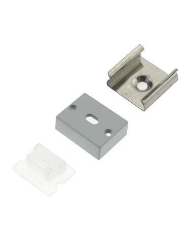 Perfil de aluminio AQUA IP65 2 metros con difusor y tapas (incluye pletina)