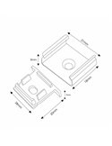 Pack 2 tapones y 2 grapas para perfil LM3767 (accesorios de montaje)