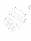 Pack 2 tapones y 2 grapas para perfil LM3730 (remate y fijación)