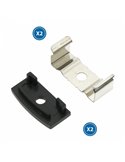 Pack 2 tapones y 2 grapas para perfil LM3730 (remate y fijación)