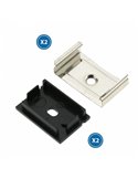 Pack 2 tapones y 2 grapas para perfil LM3778 (accesorio profesional)