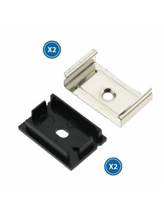 Pack 2 tapones y 2 grapas para perfil LM3778 (accesorio profesional)