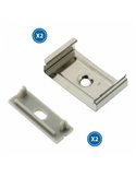 Pack 2 tapones y 2 grapas para perfil LM3775 (kit de montaje)
