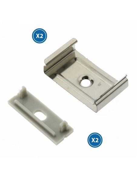 Pacote com 2 buchas e 2 clipes para perfil LM3775 (kit de montagem)