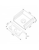 Pack 2 tapones y 2 grapas para perfil LM3755 (kit de fijación)