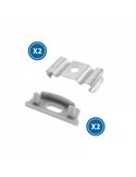 Lot de 2 bouchons et 2 clips pour profilé LM3737 (accessoires de montage)