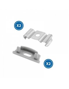 Lot de 2 bouchons et 2 clips pour profilé LM3737 (accessoires de montage)