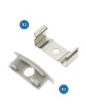 Pack 2 tapones y 2 grapas para perfil LM3731 (kit de montaje)