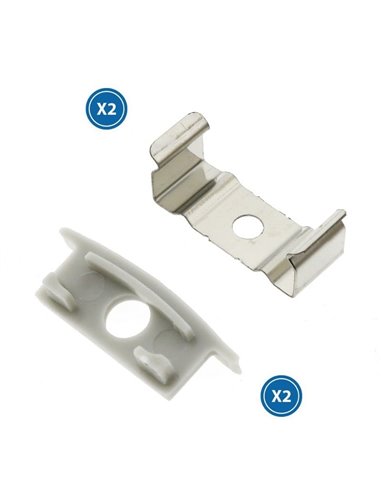 Pacote com 2 buchas e 2 clipes para perfil LM3731 (kit de montagem)