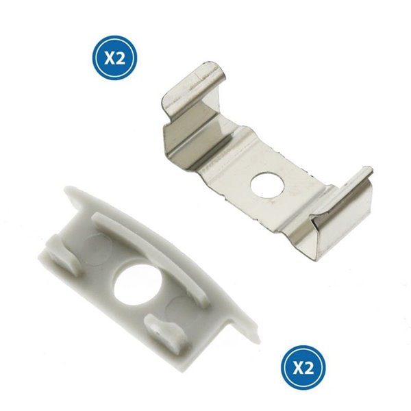 Pacote com 2 buchas e 2 clipes para perfil LM3731 (kit de montagem)