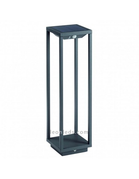 Balise Led Solaire Rectangulaire 2.2W Solei Anthracite 3000K par Dopo lighting | Éclairage LeonLeds