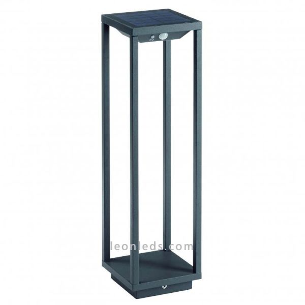 Balise Led Solaire Rectangulaire 2.2W Solei Anthracite 3000K par Dopo lighting | Éclairage LeonLeds