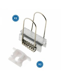 Pack 2 tapones y 2 grapas para perfil LM3725 (acabado limpio)
