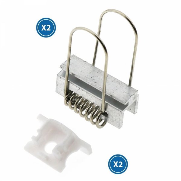 Pack 2 tapones y 2 grapas para perfil LM3725 (acabado limpio)