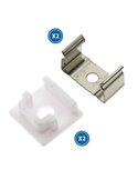 Pack 2 tapones y 2 grapas para perfil LM3709 (remate y fijación)