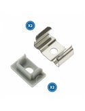 Lot de 2 bouchons et 2 clips pour profilé LM3701 (kit de montage)