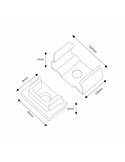 Pack 2 tapones y 2 grapas para perfil LM3701 (kit de montaje)