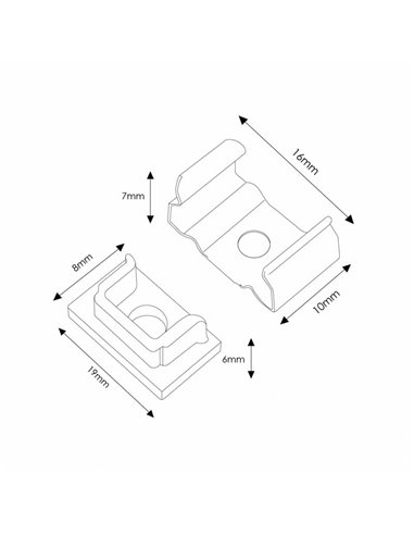 Pacote com 2 buchas e 2 clipes para perfil LM3701 (kit de montagem)