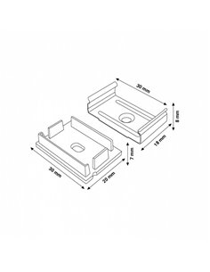 Pack 2 tapones y 2 grapas para perfil LM3779 (acabado limpio) 2