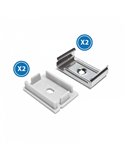 Lot de 2 bouchons et 2 clips pour profil LM3779 (finition propre)