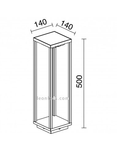 Farol Led Solar Retangular 2.2W Solei Antracite 3000K da Dopo iluminação | Leon Iluminação LED