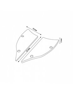 Pack 2 tapones para perfil LM3833 (remate de extremos) 2