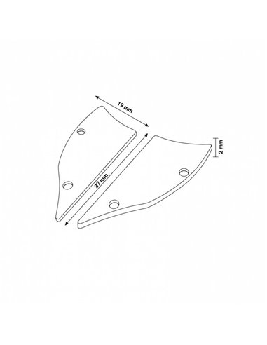 Lot de 2 embouts pour profilé LM3833 (terminaisons d'extrémité)