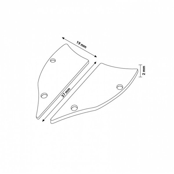 Lot de 2 embouts pour profilé LM3833 (terminaisons d'extrémité)