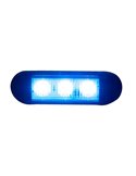 Luz de advertência LED LDO 2676, modo flash F, 12/24V, XB1 R10 EMC, azul