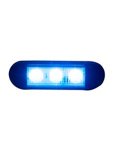 Luz de advertência LED LDO 2676, modo flash F, 12/24V, XB1 R10 EMC, azul