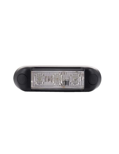Luz de advertência LED LDO 2676, modo flash F, 12/24V, XB1 R10 EMC, azul