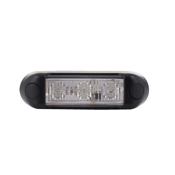 Luz de advertência LED LDO 2676, modo flash F, 12/24V, XB1 R10 EMC, azul