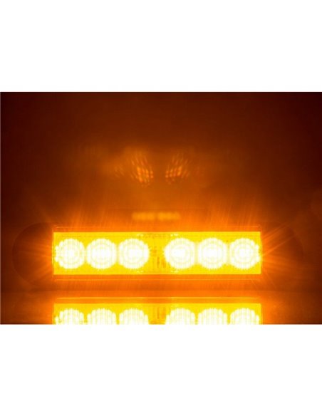 Luz de advertencia LED LDO 2780 12/24V dia/noche XA2, modo F-flash R10 EMC Ámbar