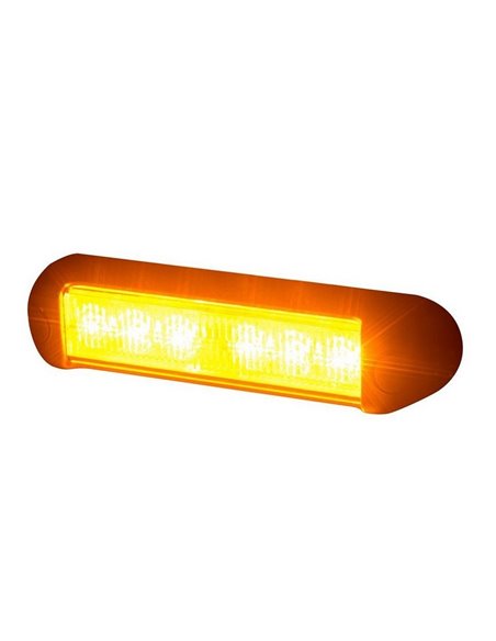 Luz de advertencia LED LDO 2780 12/24V dia/noche XA2, modo F-flash R10 EMC Ámbar