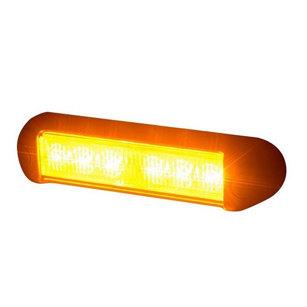 Luz de advertencia LED LDO 2780 12/24V dia/noche XA2, modo F-flash R10 EMC Ámbar
