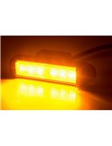 Luz de advertência LED diurna/noturna LDO 2780 12/24V XA2, modo flash R10 EMC âmbar