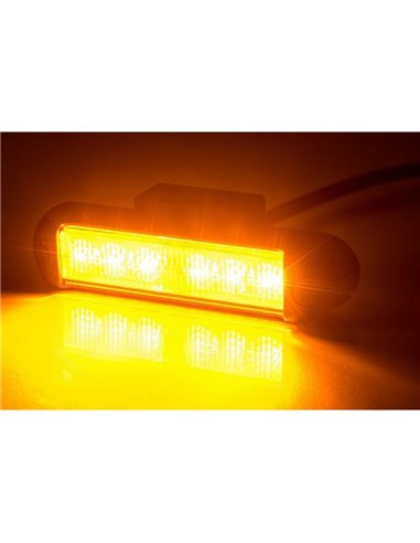Luz de advertencia LED LDO 2780 12/24V dia/noche XA2, modo F-flash R10 EMC Ámbar