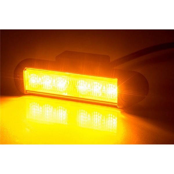 Luz de advertencia LED LDO 2780 12/24V dia/noche XA2, modo F-flash R10 EMC Ámbar