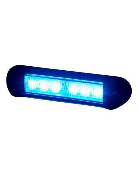Luz LED de advertencia LDO 2781 12/24V dia/noche XB2, modo F-flash R10 EMC Azul