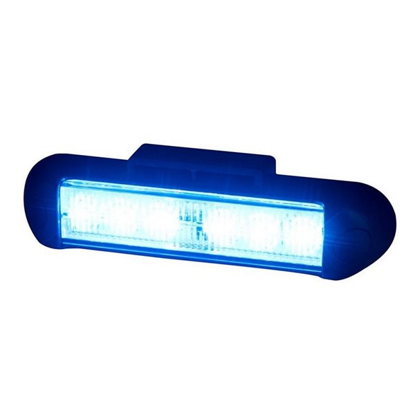 Luz LED de advertencia LDO 2781 12/24V dia/noche XB2, modo F-flash R10 EMC Azul
