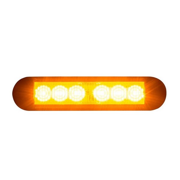 Luz de advertencia LED LDO 2782 12/24V XA2, modo F-flash y dia/noche R10 EMC Ámbar