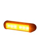 Luz de advertencia LED LDO 2782 12/24V XA2, modo F-flash y dia/noche R10 EMC Ámbar