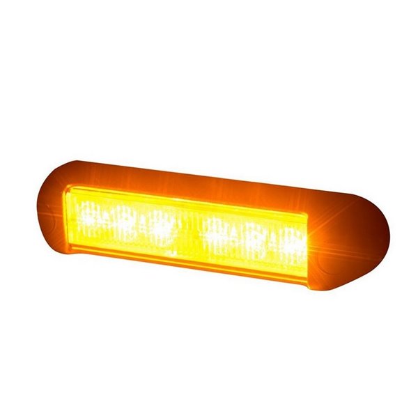 Luz de advertencia LED LDO 2782 12/24V XA2, modo F-flash y dia/noche R10 EMC Ámbar