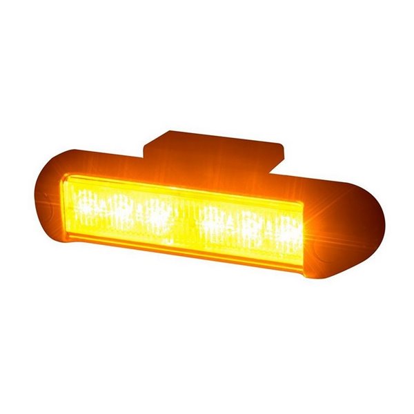 Luz de advertencia LED LDO 2782 12/24V XA2, modo F-flash y dia/noche R10 EMC Ámbar
