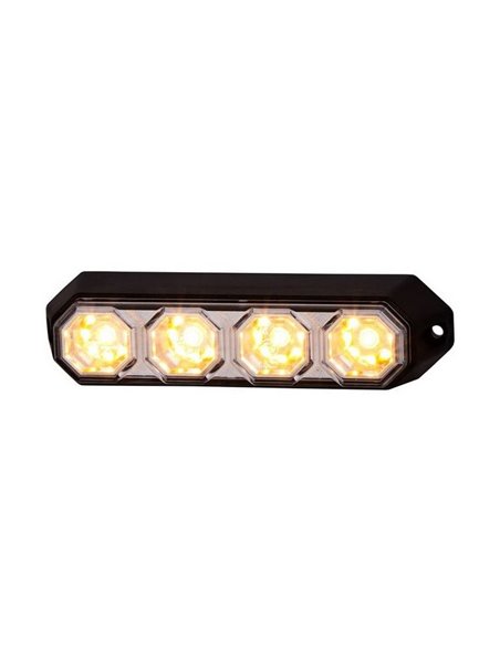 Luz de advertencia LED LDO 2258 12/24V modo F-flash XA1 R10 EMC Ámbar