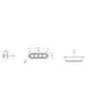 Luz de advertencia LED LDO 2258 12/24V modo F-flash R10 EMC XR1 Rojo