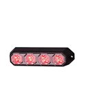 Voyant d'avertissement LED LDO 2258 12/24 V, mode clignotant F, R10 EMC XR1 rouge