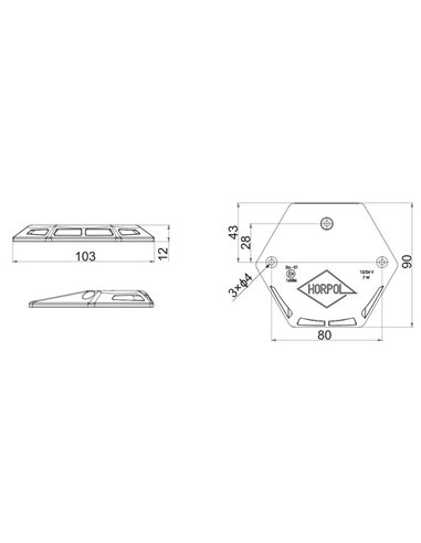 Voyant d'avertissement pour monte-charges LDO 2135 12/24V R10 EMC 2a-01