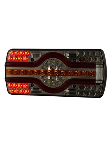 Piloto trasero combinado LZD 2540 6 funciones, sin mano, luz matrícula lateral, R4-R6-R7-R23-R38 12/24V IP68