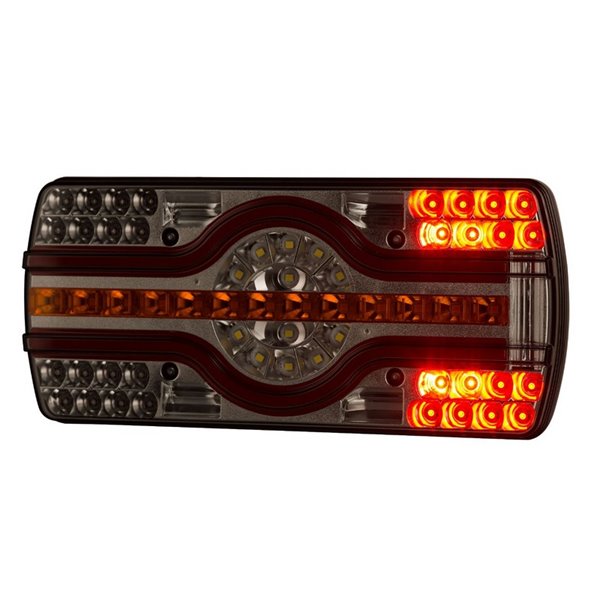 LZD 2540 Lanterna traseira combinada de 6 funções, mãos-livres, luz de placa lateral, R4-R6-R7-R23-R38 12/24V IP68